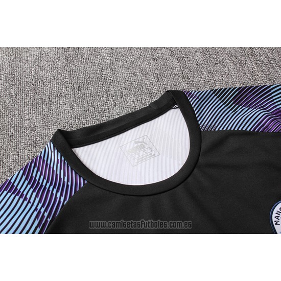 Chandal del Manchester City Manga Corta 2019-2020 Negro